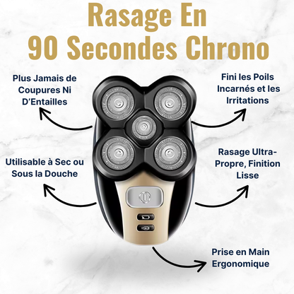 HeShave Pro™ – Kit Rasoir Crâne 5-en-1