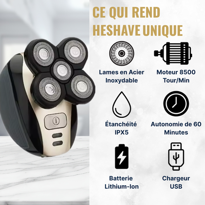 HeShave Pro™ – Kit Rasoir Crâne 5-en-1