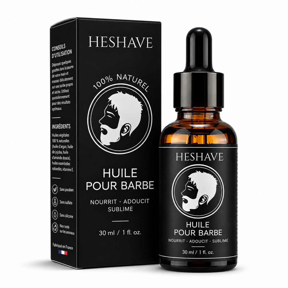 Huile Adoucissante Barbe Heshave